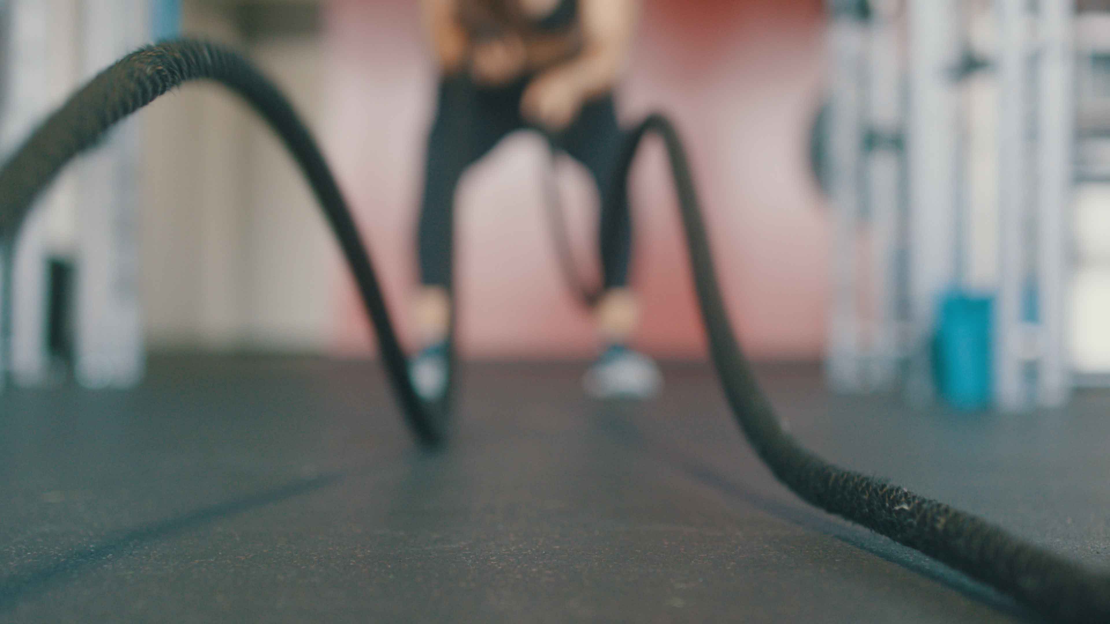 battle ropes in motion